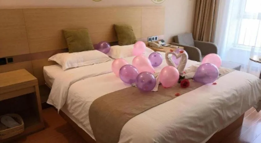 Bed in GreenTree Inn Weifang Kuiwen District Beiwang Jiale