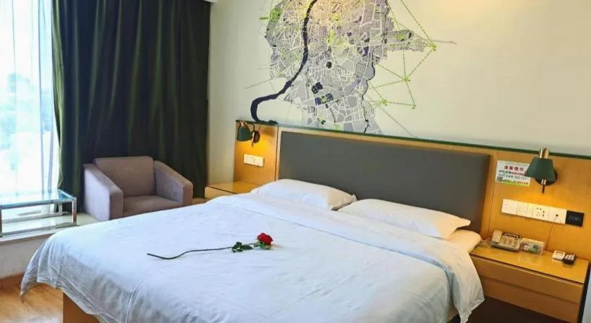 Bed in Vatica Hefei Feidong County Yuzhou Central Square Hotel