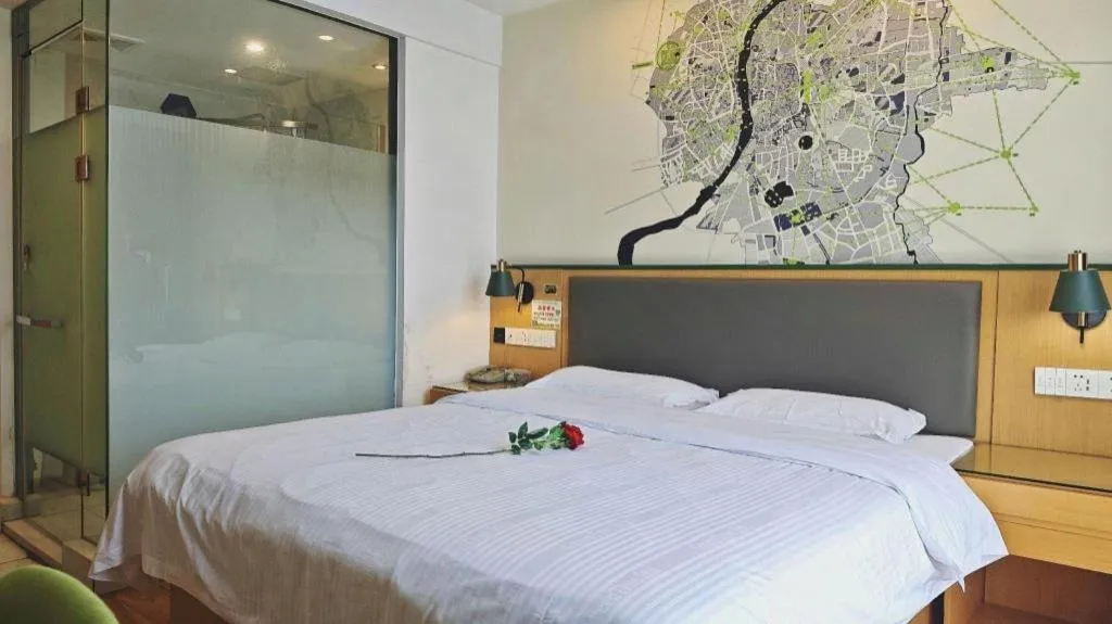 Bed in Vatica Hefei Feidong County Yuzhou Central Square Hotel