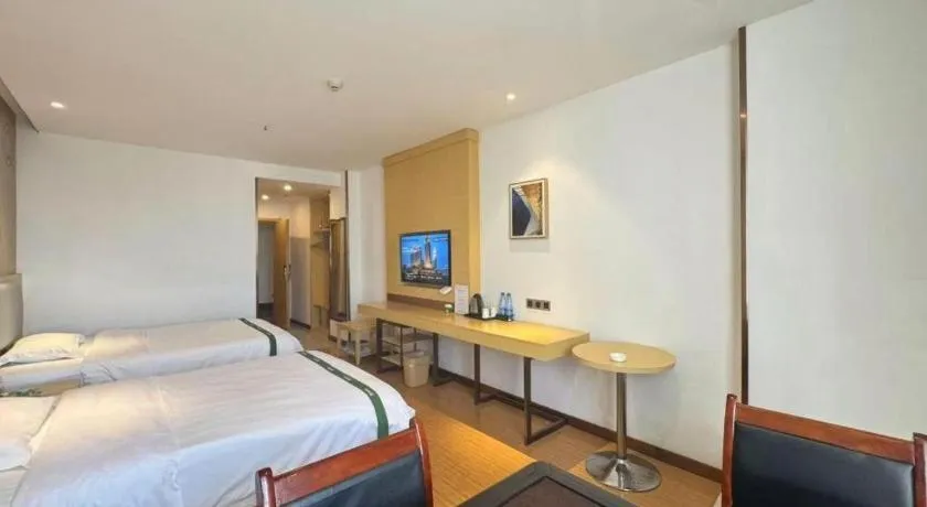 Bed in GreenTree Inn Huanggang City Wuxue City Kanjiang Avenue