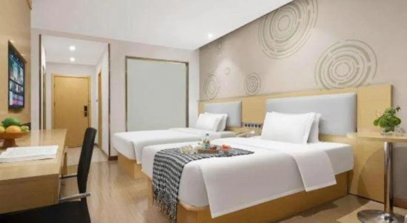 Bed in GreenTree Inn Huanggang City Wuxue City Kanjiang Avenue