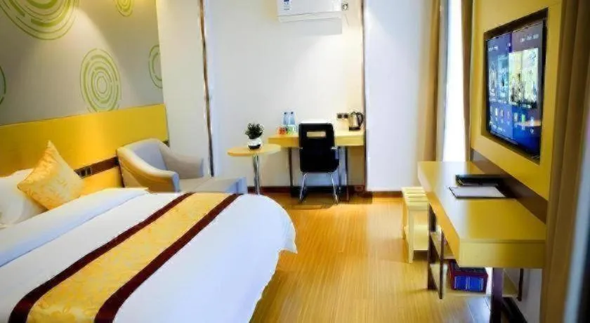 Bed in GreenTree Inn Huanggang City Wuxue City Kanjiang Avenue