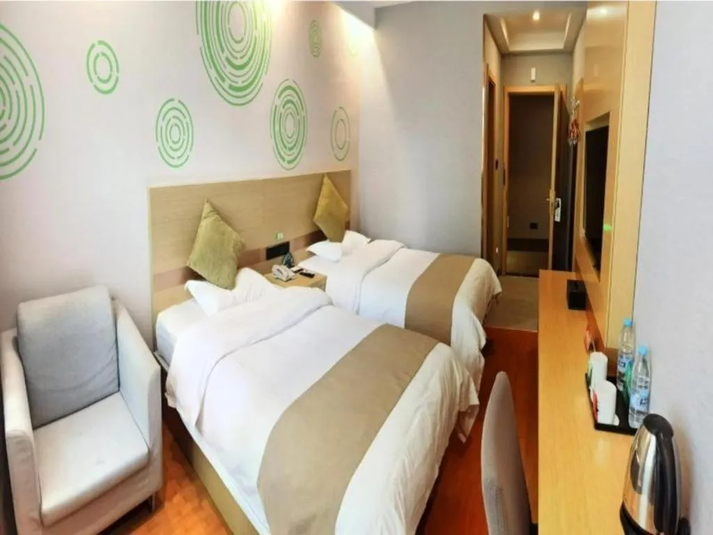 Bed in GreenTree Inn Suzhou Changshu Southeast Development Zone Southeast Avenue