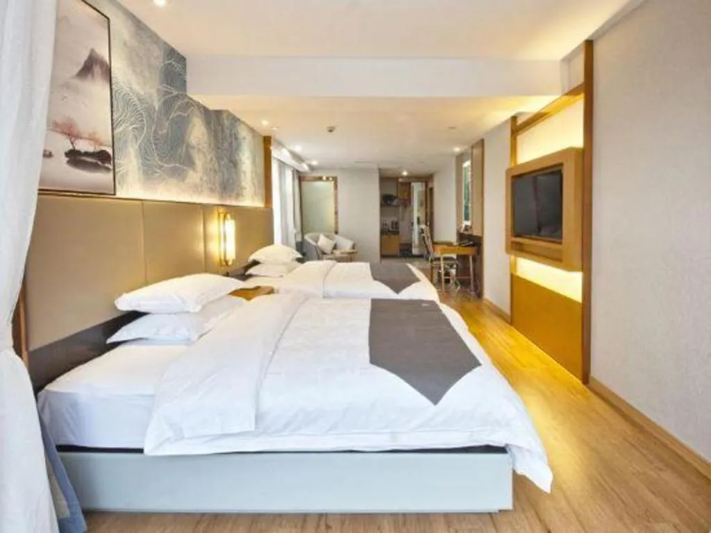 Bed in GreenTree Eastern Hotel Huai'an Bus Station Zhou Enlai Memorial