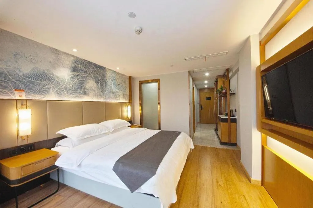 Bed in GreenTree Eastern Hotel Huai'an Bus Station Zhou Enlai Memorial