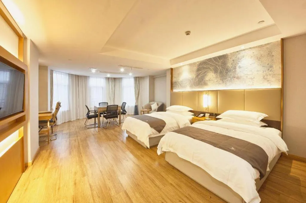 Bed in GreenTree Eastern Hotel Huai'an Bus Station Zhou Enlai Memorial