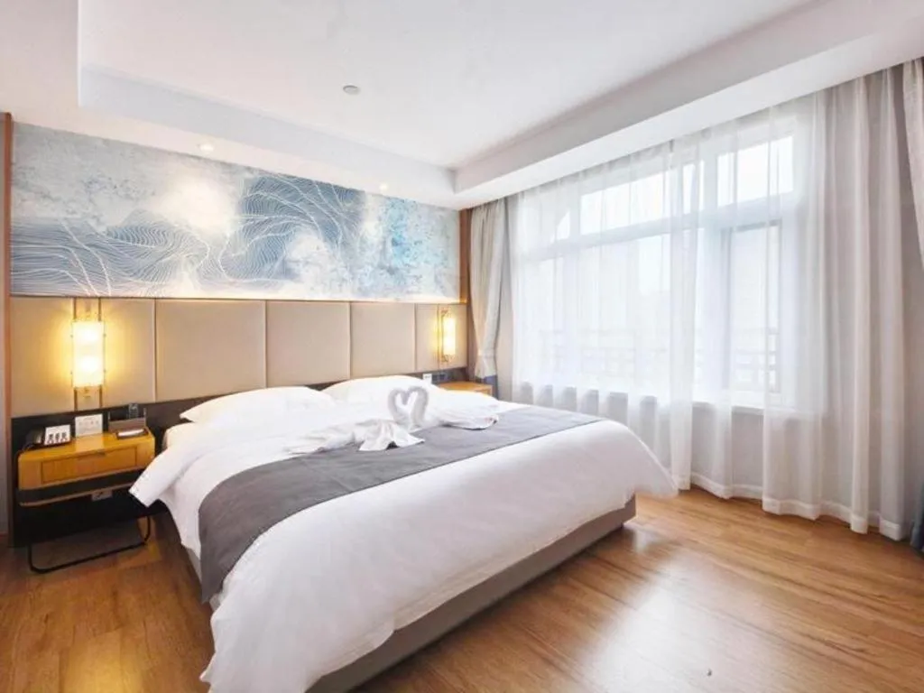 Bed in GreenTree Eastern Hotel Huai'an Bus Station Zhou Enlai Memorial