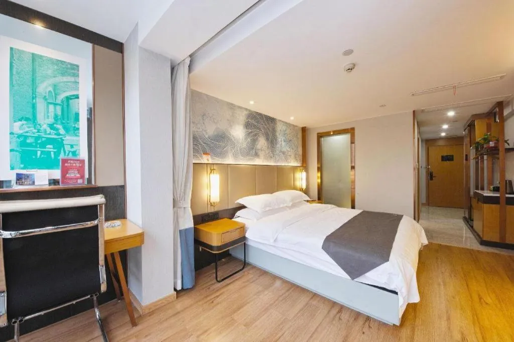 Bed in GreenTree Eastern Hotel Huai'an Bus Station Zhou Enlai Memorial