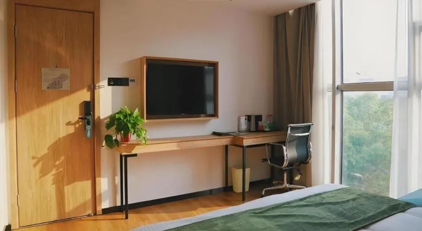 Bed in GreenTree Inn Nanjing Baijiahu