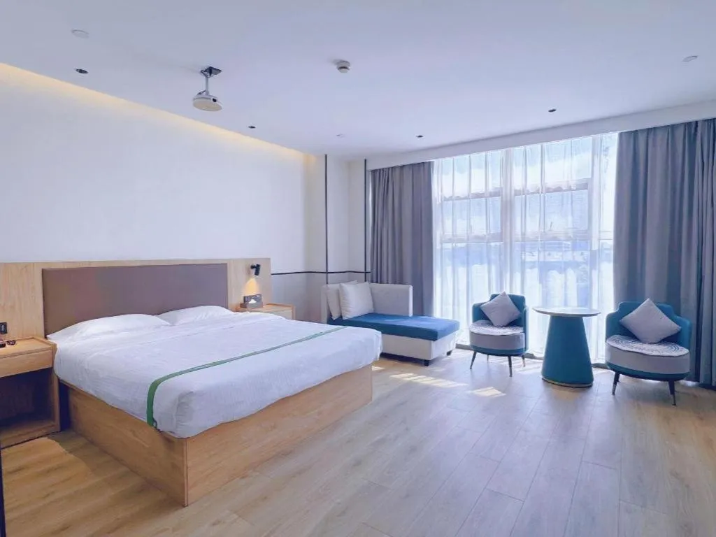 Bed in GreenTree Inn Nanjing Baijiahu