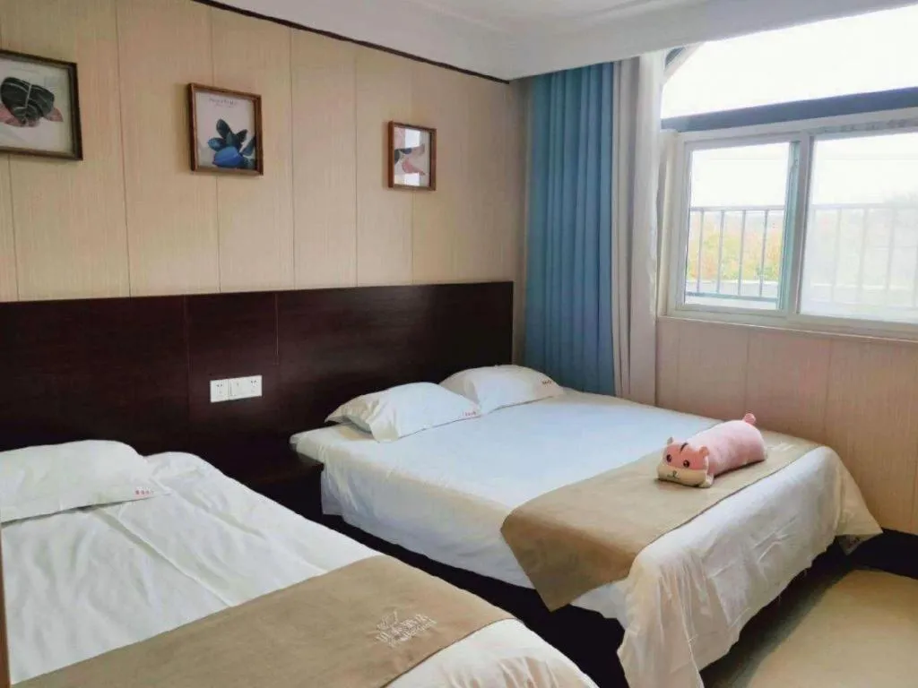 Bed in Shell Zaozhuang Taierzhuang Ancient City East Gate Hotel