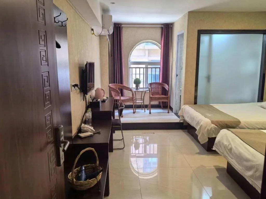 Bed in Shell Zaozhuang Taierzhuang Ancient City East Gate Hotel