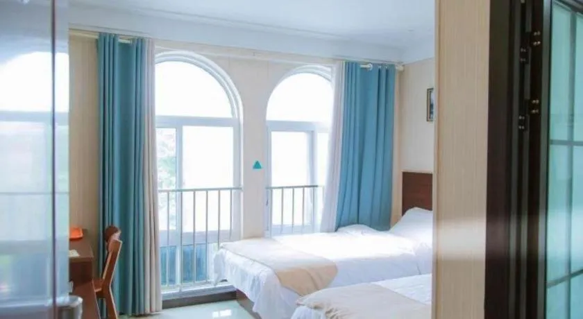 Bed in Shell Zaozhuang Taierzhuang Ancient City East Gate Hotel