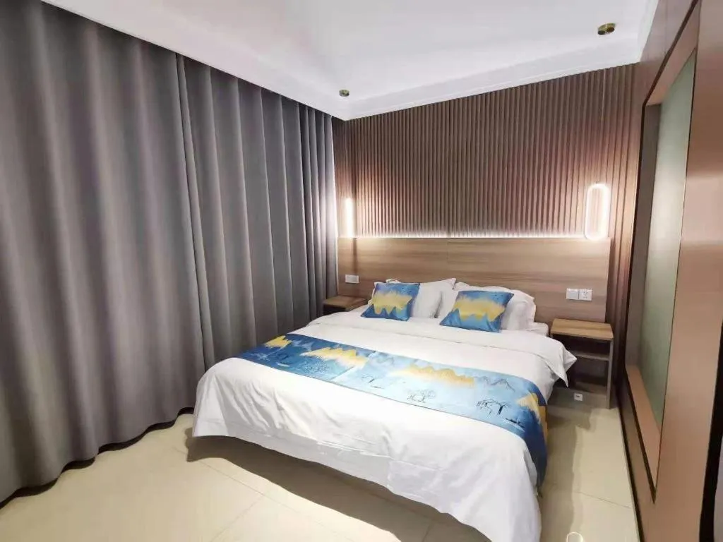 Bed in Shell Zaozhuang Taierzhuang Ancient City East Gate Hotel