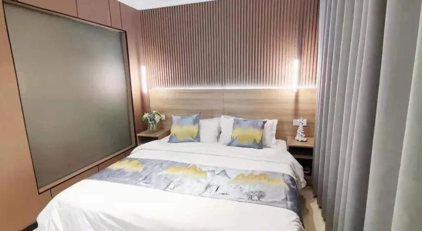 Bed in Shell Zaozhuang Taierzhuang Ancient City East Gate Hotel