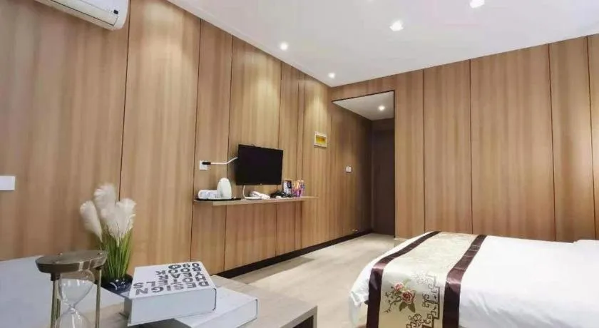 Bed in Shell Zaozhuang Taierzhuang Ancient City East Gate Hotel