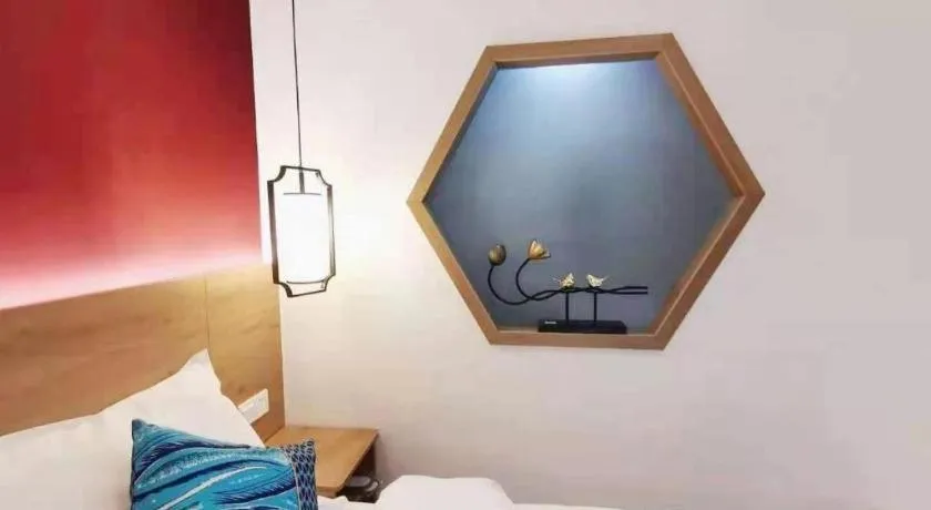 Bed in Shell Zaozhuang Taierzhuang Ancient City East Gate Hotel