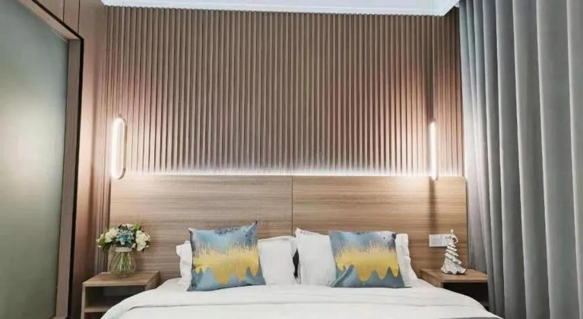 Bed in Shell Zaozhuang Taierzhuang Ancient City East Gate Hotel