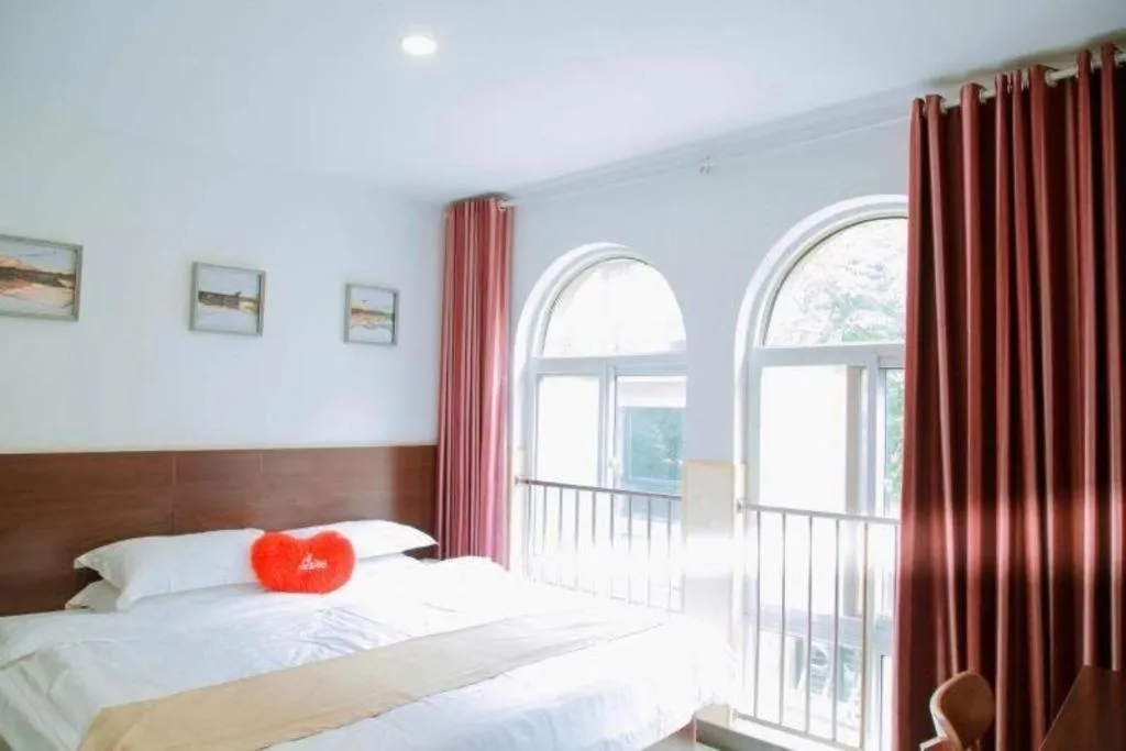 Bed in Shell Zaozhuang Taierzhuang Ancient City East Gate Hotel