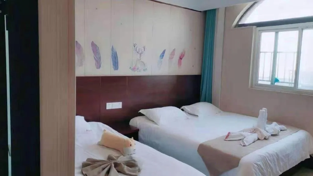 Bed in Shell Zaozhuang Taierzhuang Ancient City East Gate Hotel
