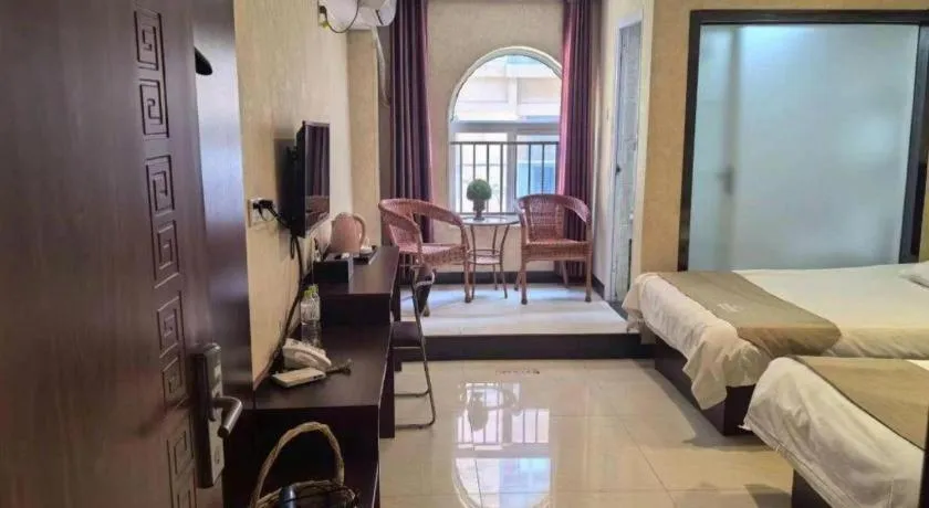 Bed in Shell Zaozhuang Taierzhuang Ancient City East Gate Hotel