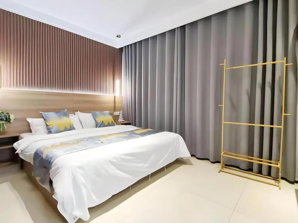 Bed in Shell Zaozhuang Taierzhuang Ancient City East Gate Hotel