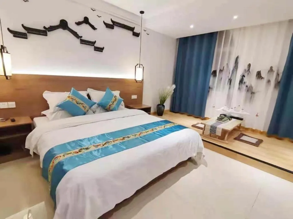 Bed in Shell Zaozhuang Taierzhuang Ancient City East Gate Hotel