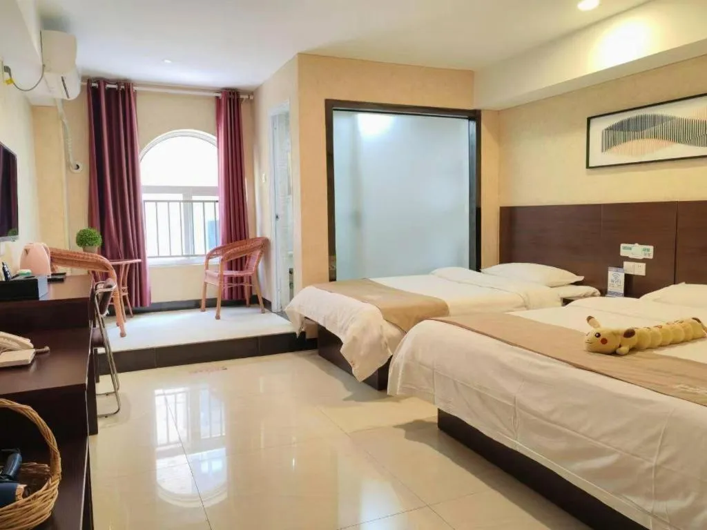 Bed in Shell Zaozhuang Taierzhuang Ancient City East Gate Hotel