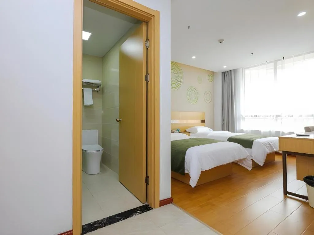 Bed in GreenTree Inn Jiaxin Puyuan Kaixuan Road