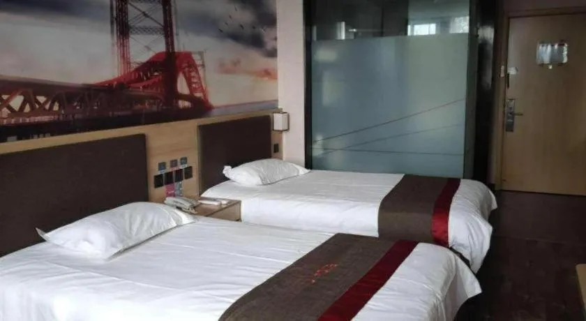 Bed in Thank Inn Hotel Hebei Hengshui Development Zone Baoyun Street Hengbai