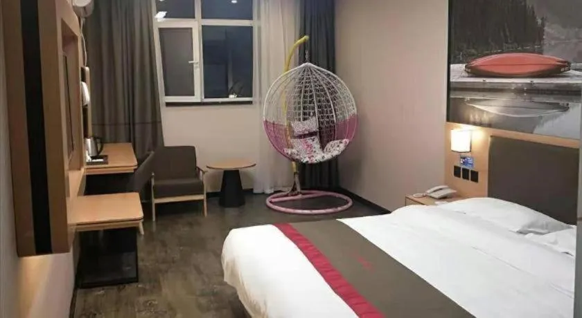 Bed in Thank Inn Hotel Hebei Hengshui Development Zone Baoyun Street Hengbai