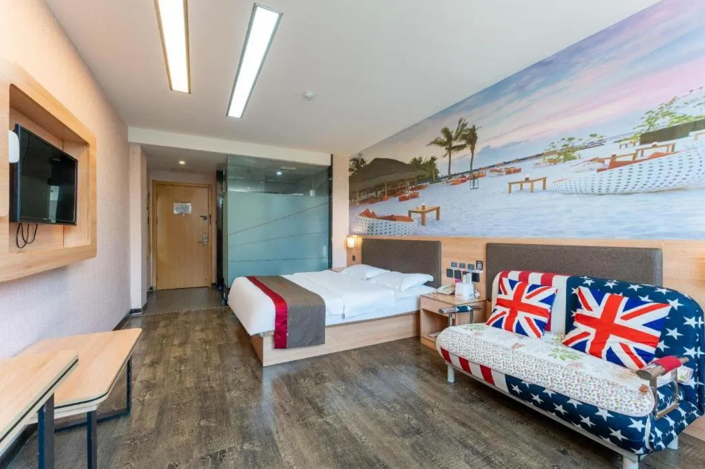 Bed in Thank Inn Hotel Hebei Hengshui Development Zone Baoyun Street Hengbai