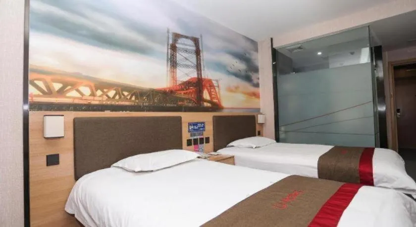 Bed in Thank Inn Hotel Hebei Hengshui Development Zone Baoyun Street Hengbai