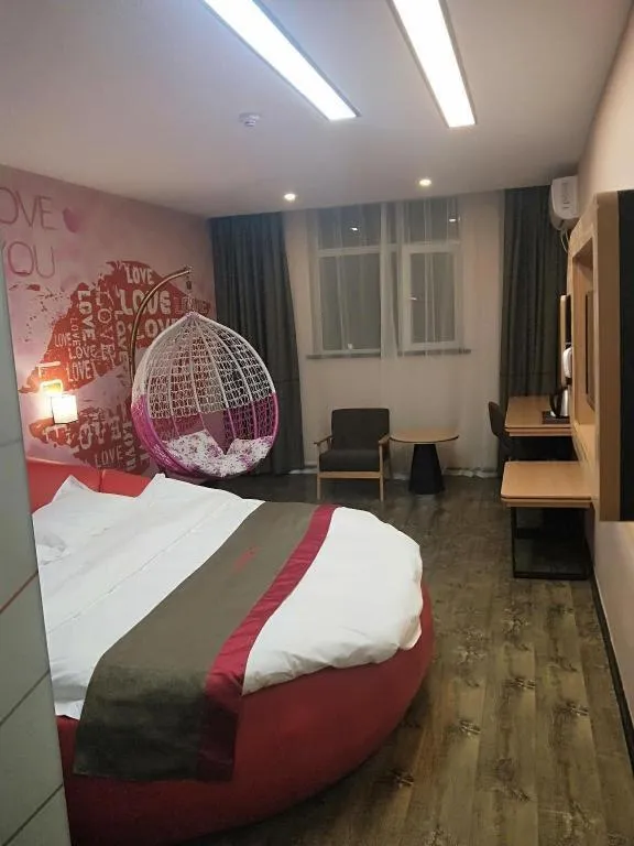 Bed in Thank Inn Hotel Hebei Hengshui Development Zone Baoyun Street Hengbai