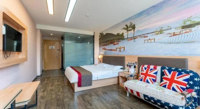 Bed in Thank Inn Hotel Hebei Hengshui Development Zone Baoyun Street Hengbai