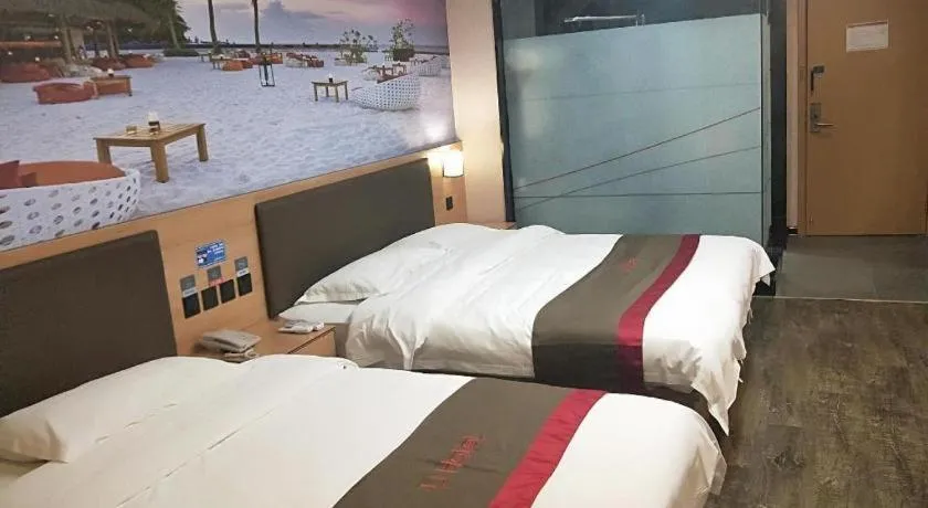Bed in Thank Inn Hotel Hebei Hengshui Development Zone Baoyun Street Hengbai