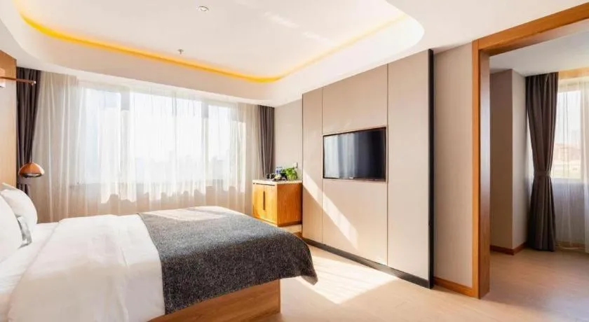 Bed in Yitel Collection Shenyang Hunnan Olympic Sports Center Caixia Street Metro Station