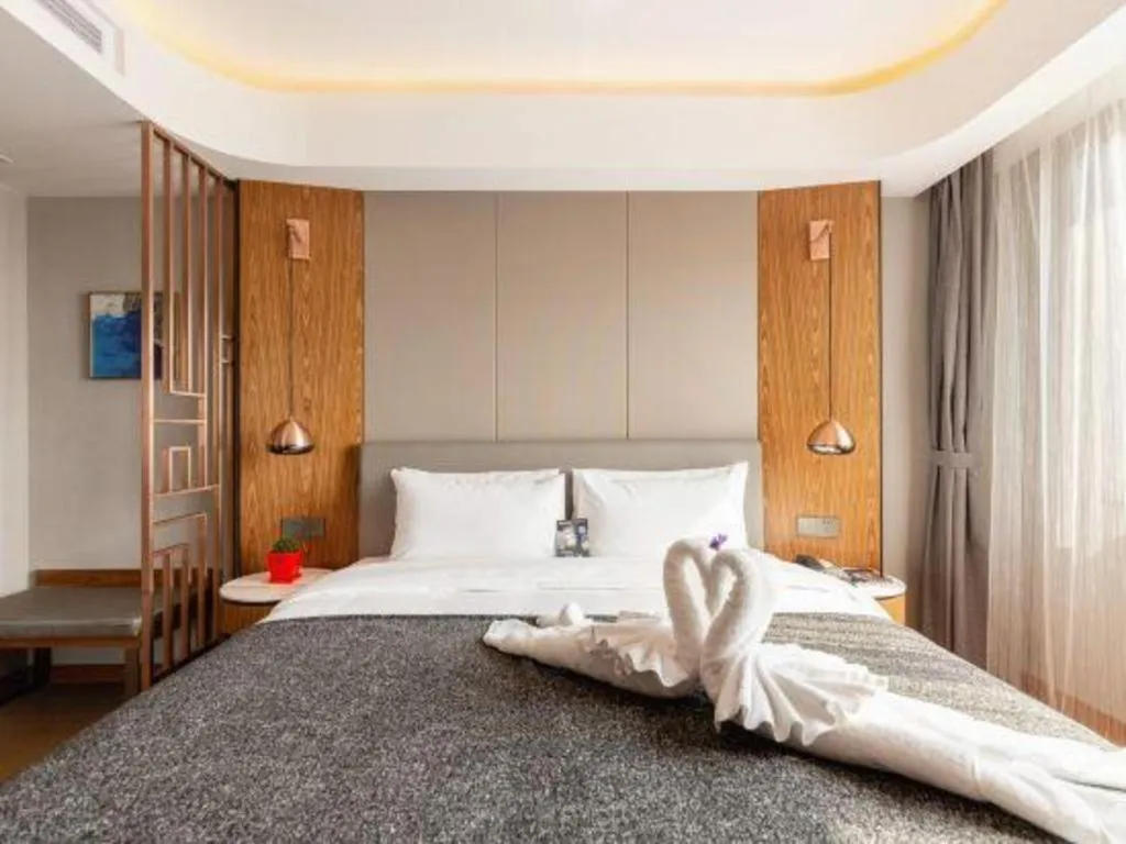 Bed in Yitel Collection Shenyang Hunnan Olympic Sports Center Caixia Street Metro Station