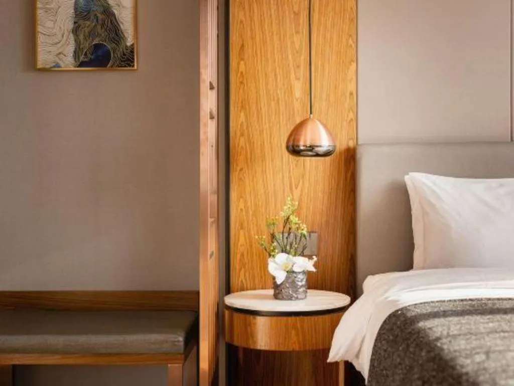 Bed in Yitel Collection Shenyang Hunnan Olympic Sports Center Caixia Street Metro Station