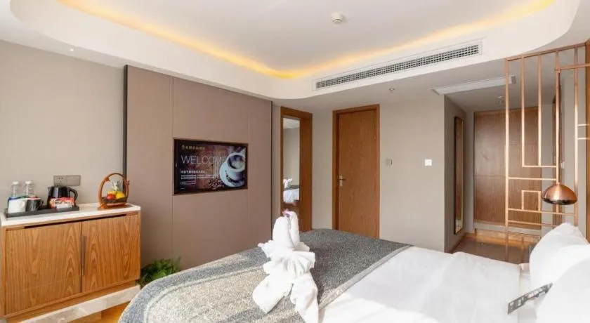 Bed in Yitel Collection Shenyang Hunnan Olympic Sports Center Caixia Street Metro Station