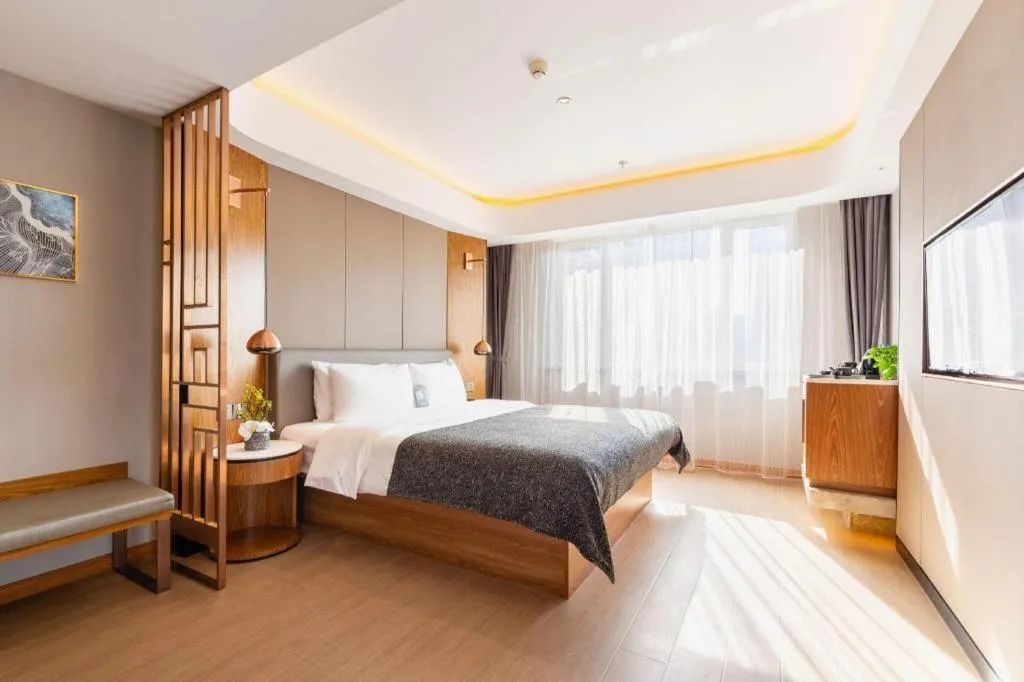 Bed in Yitel Collection Shenyang Hunnan Olympic Sports Center Caixia Street Metro Station