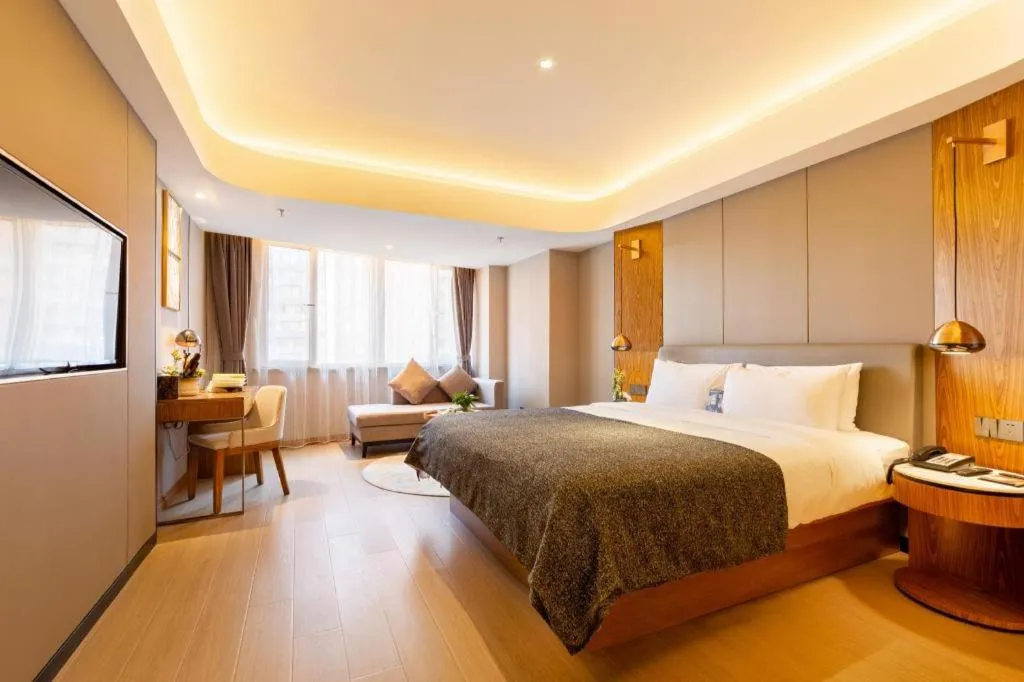 Bed in Yitel Collection Shenyang Hunnan Olympic Sports Center Caixia Street Metro Station