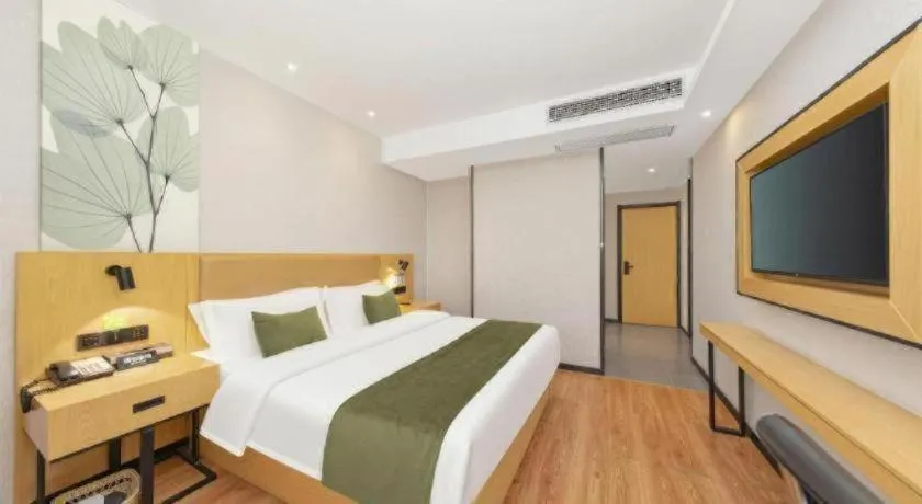 Bed in GreenTree Inn Ganzhou Gan County Bus Station