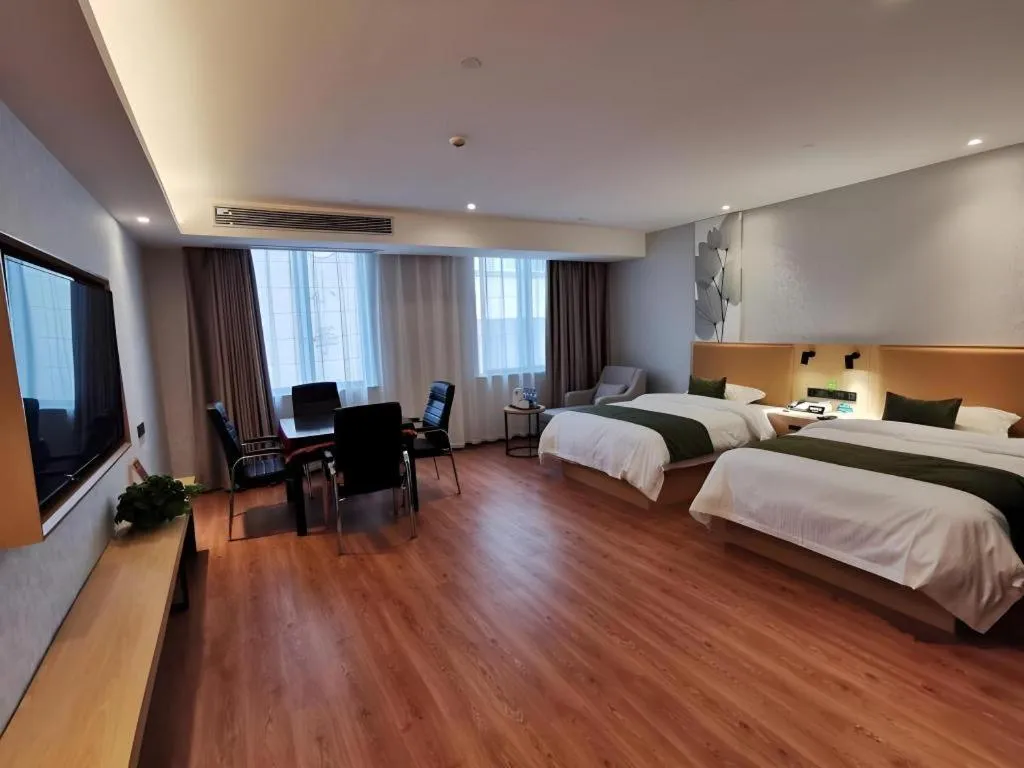 Bed in GreenTree Inn Ganzhou Gan County Bus Station