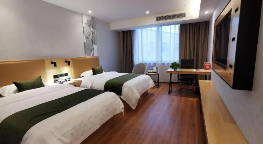Bed in GreenTree Inn Ganzhou Gan County Bus Station