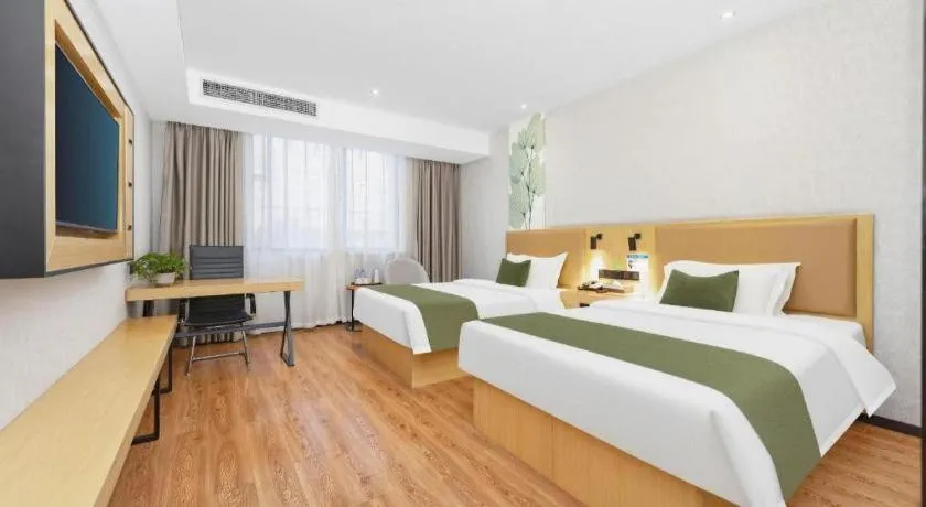 Bed in GreenTree Inn Ganzhou Gan County Bus Station