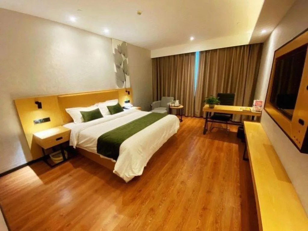 Bed in GreenTree Inn Ganzhou Gan County Bus Station