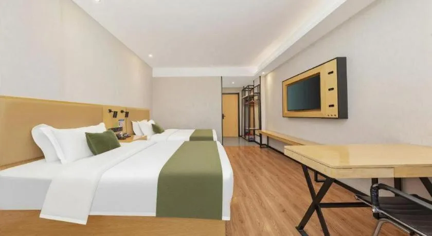 Bed in GreenTree Inn Ganzhou Gan County Bus Station