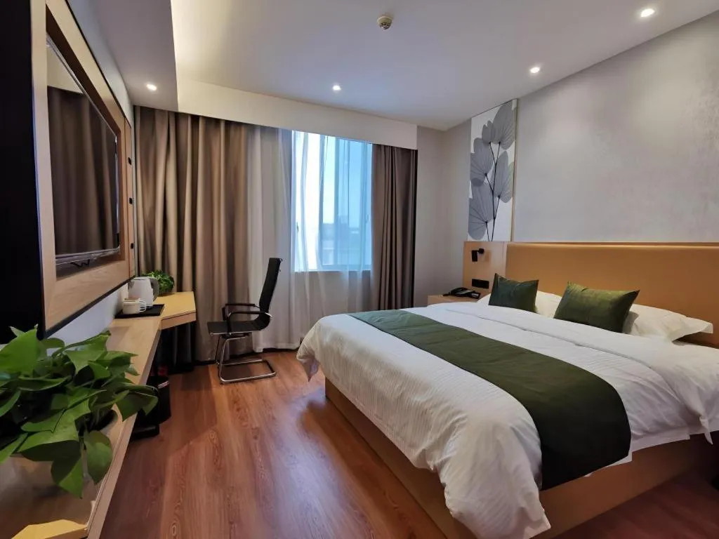 Bed in GreenTree Inn Ganzhou Gan County Bus Station