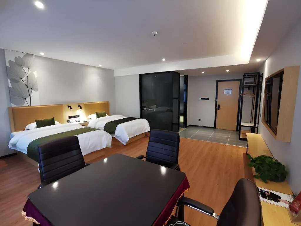 Bed in GreenTree Inn Ganzhou Gan County Bus Station